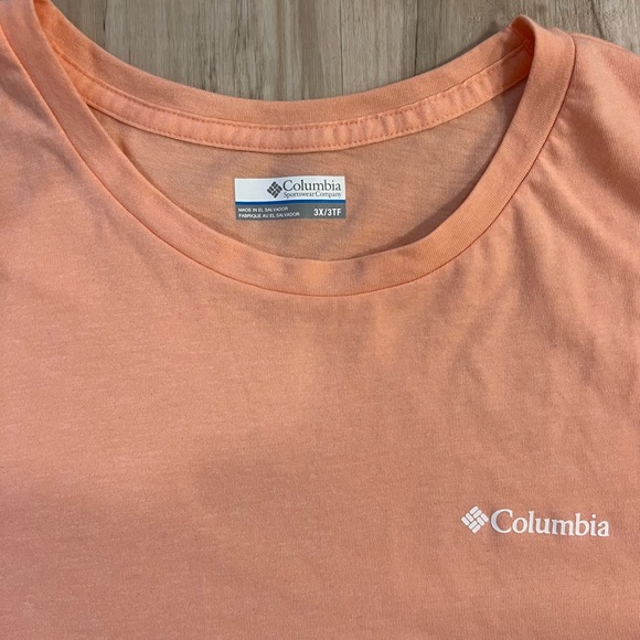 COLUMBIA 3X T shirt Salmon - Picture 2 of 4